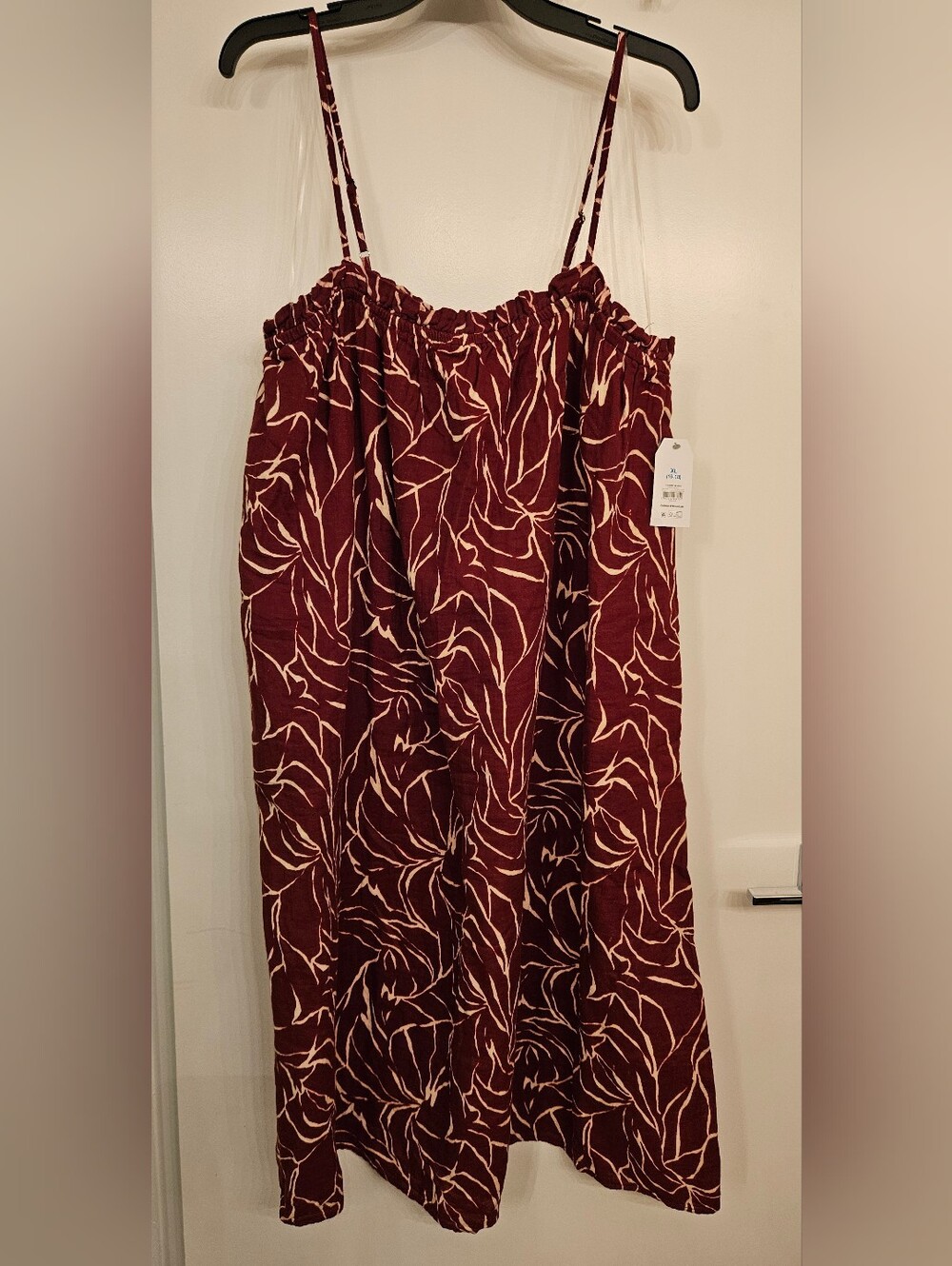 Time and Tru Women's Strappy DB Dress - Size XL (16-18) - Luscious Merlot - NWT